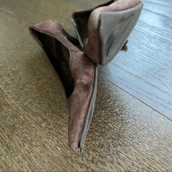 ENZO ANGIOLINI EA FLEXO Brown Suede Kitten Heel 6.5 - Picture 4 of 5